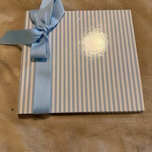 Blue Striped photo album  with Ribbon
